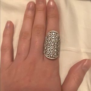 Woman’s fashion ring with crystal.